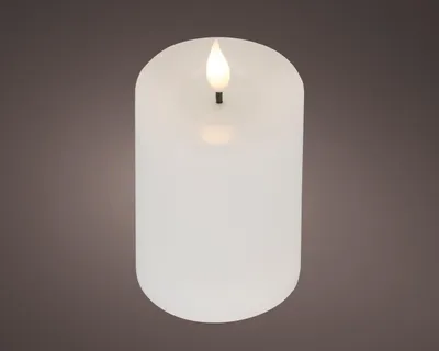 Zdjęcie produktu dla Świeca LED, 7,5x13,5 cm, 1 sztuka, z timerem - efekt migotania, ciepła biel