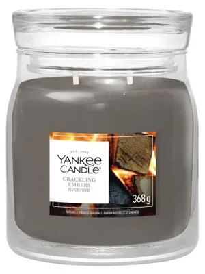 Imagen del producto de Vela Yankee Candle, aroma Crackling Embers, formato Válec, color Gris, material Madera, cantidad: 1 unidad