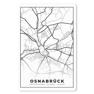 Produktbild von MuchoWow® Mauspad Mousepad Stadtplan - Osnabrück - Karte 18x27 cm - Mousepads - Maus Mat - Pad - Mausunterlage