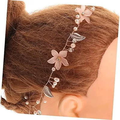 Produktbild von 3 Stücke Blumenhaarschmuck für Bräute, Haarranke mit Blüten und Blättern für Hochzeiten, Abendveranstaltungen und besondere Anlässe