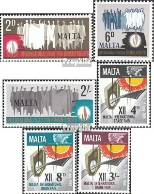 Produktbild von Briefmarken Malta 1968 Mi 370-372,373-375 (kompl.Ausg.) postfrisch Sondermarken