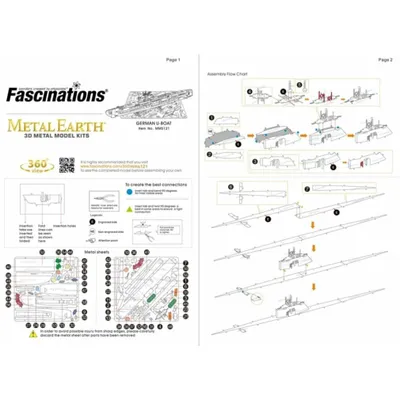 Produktbild von Metal Earth German U-boat Type XXI, U-Boot-Modell, Montagesatz, German U-boat Type XXI, Unisex, Metall, Herausfordernd