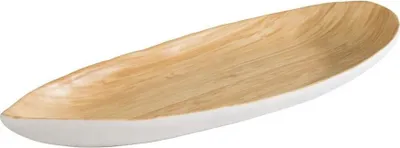 Produktbild von APS Tablett BAMBOO aus Melamin Weiß / Holzstruktur BxTxH: 34 x 13 x 3 cm