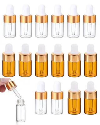16 Mini-Glasflaschen mit Pipette, 2 ml, transparent