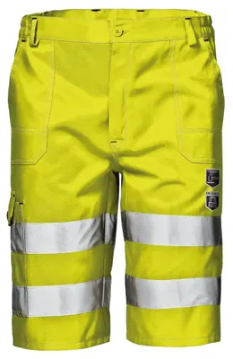 Produktbild von Sir Safety Mistral Warnschutz Bermudashorts Herren Baumwoll Polyester Mix EN ISO 20471 Kl. 2, 2XL, Hochsichtbargelb