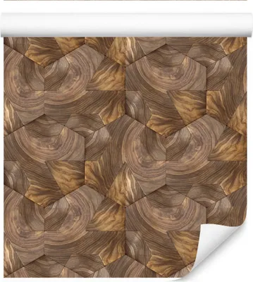 Immagine prodotto di rotolo da 10 m di VLIES WALLPAPER geometria effetto legno XXL