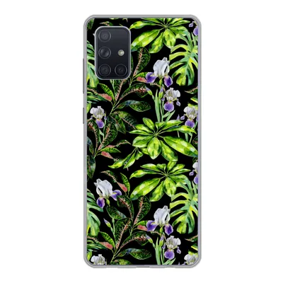 Produktbild von MuchoWow® Handyhülle Schutzhülle Hülle für Samsung Galaxy A51 Blume - Blätter - Muster Silikon Softcase Handy Hülle - Schutzabdeckung