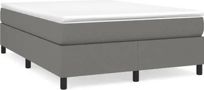 Obrázek produktu pro vidaXL Box spring bed frame dark grey 140x200 cm fabric