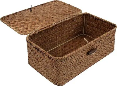 Produktbild von Famanu Aufbewahrungsbox 23x13x9cm - Handgefertigt aus Naturseegras