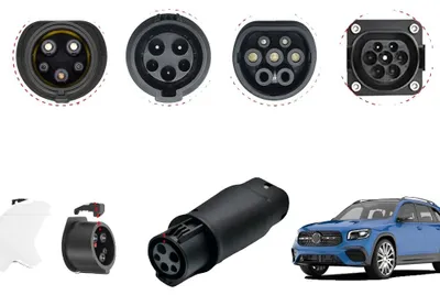 Obrázek produktu pro Adaptér nabíječky pro elektromobily, kompatibilní s konektory typu 1 a typu 2, vysoký výkon, 7,2 kW, adaptér z typu 1 na typ 2