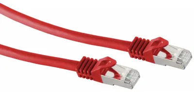 Zdjęcie produktu dla Kabel krosowy RJ45 z surowym kablem CAT 7 PIMF czerwony 0,5 m