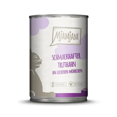 Produktbild von MjAMjAM schmackhafter Truthahn an leckeren Möhrchen, Adult, jede Rasse, Karotte, Truthahn, 400 g