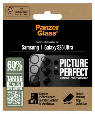 Produktbild von PanzerGlass ® PicturePerfect Kameraschutz Samsung Galaxy S25 Ultra, Samsung, Samsung - Galaxy S25 Ultra, Trockene Anwendung, Kratzresistent, Schockresistent, Transparent, 1 Stück(e)