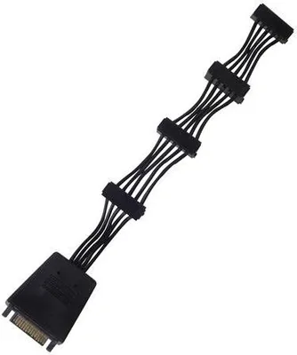 Produktbild von Silverstone CP06-E4, 0,19 m, SATA I, Männlich/Weiblich, Schwarz