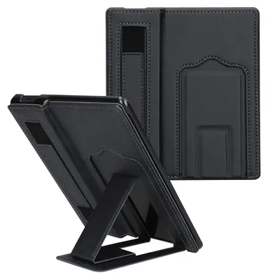Produktbild von kwmobile Kunstleder Schutzhülle kompatibel mit Amazon Kindle Oasis 10. Generation Hülle - Kunstlederhülle mit Ständer und Handgurt - Dunkelblau