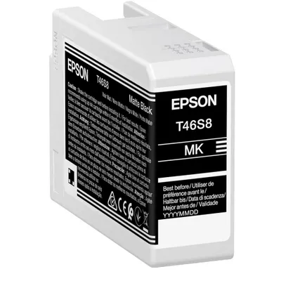 Obrázek produktu pro Epson Singlepack Matte Black T46S8 UltraChrome Pro 10 ink 25ml, Matně černá, Inkoust na pigmentové bázi, 25 ml, 1 kusů
