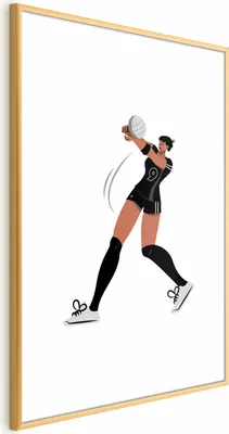 Produktbild von Posterpapier Poster - Illustration - Female Volleyball Team Player 40x60 cm Abstrakt i-B-10055-ao-a
