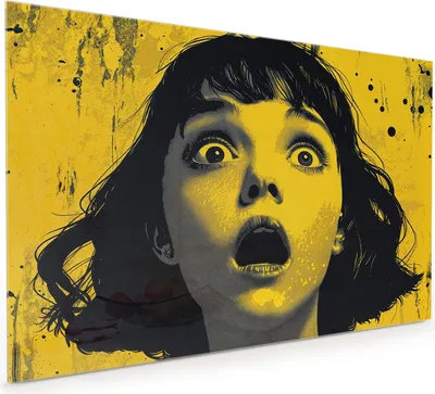 Produktbild von Küchenrückwand Spritzschutz Glas mit Motiv Schreiendes Portrait 40 x 40 cm