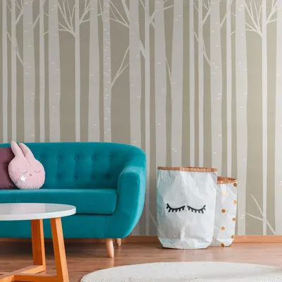 Immagine prodotto di Profhome 382951-GU Carta da parati in tessuto non tessuto foresta grigio opaco beige bianco 1,59 m x 2,8 m