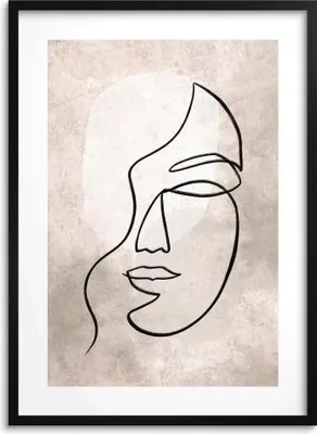 Immagine prodotto di Poster moderno da parete beige donna boho per il soggiorno