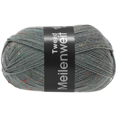 Produktbild von Lana Grossa - Meilenweit 100g Tweed 0160 dunkelgrau