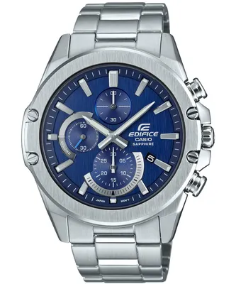 Produktbild von Uhr Casio EFR-567D-2AVUEF Edelstahlband Farbe: Metallic Zifferblatt Blau Chronograph Herren