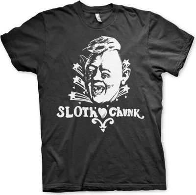 Produktbild von Sloth Loves Chunk T-Shirt - XX-Large - Black