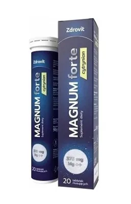 Obrázok produktu pre Zdrovit Magnum Forte - Výživový doplnok vo forme peny s citrátom, 20 tabliet.