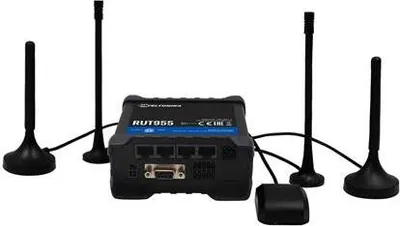 Obrázok produktu pre Teltonika RUT955, Wi-Fi 4 (802.11n), Ethernet / LAN pripojenie, 3G, 4G, Čierna, Stolový smerovač