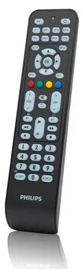 Zdjęcie produktu dla Philips Perfect replacement Uniwersalny pilot SRP2018/10, DVD/Blu-ray, DVR, SAT, TV, VCR, Podczerwień, Naciśnij przyciski, Czarny