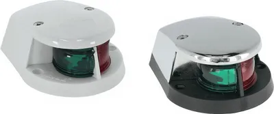 Produktbild von Zweifarbenlaterne Positionslicht 225° 12 Volt LED / Standard in Weiß & Chrom Größe: Chrom LED