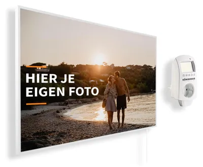 Image de Panneau de chauffage infrarouge de 1200 W - Blanc - Plat - 1,8 x 120 x 60 cm - Électrique