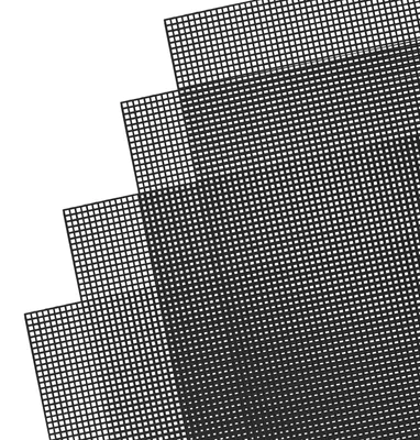 12 Kunststoff-Gitterplatten 7 Count Stickgitter Kreuzstich Schwarz