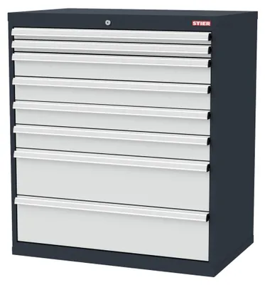 Produktbild von STIER Schubladenschrank 7 Schubladen 900 x 575 x 1020mm 80kg Belastung