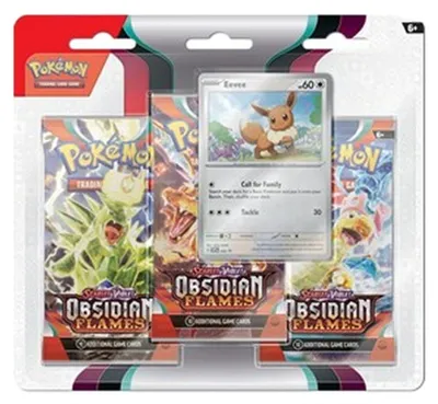 Produktbild von Pokemon Obsidian Flames: Eevee 3-Pack Blister