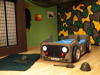 Image de Lit pour enfant Lit pour adolescent Lit Lits Jeep Voiture Véhicule LIT + MATELAS Neuf