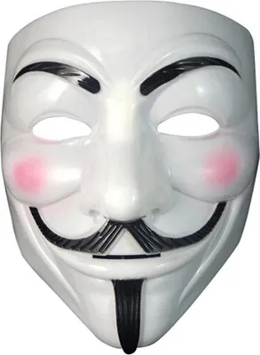 Produktbild von Kindermaske DEPOX®, Anonymous Vendetta, Kunststoff, universelle Größe, weiß