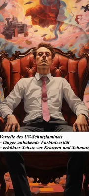 Produktbild von Wallario selbstklebende Türtapete 93 x 205 cm mit Schutzlaminat - Chaos im Geiste