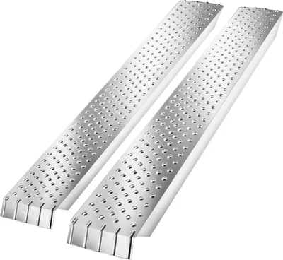 Produktbild von Auffahrrampen Sven 2er Set, 400 kg belastbar und rutschfest - silber