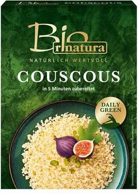 Produktbild von Rinatura Couscous  500 G Faltschachtel Vegan Ballaststoffquelle Mild-nussiger Geschmack
