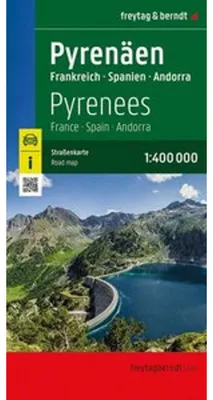 Zdjęcie produktu dla freytag & berndt Mapa drogowa Pireneje, Francja – Hiszpania – Andora 1:400 000