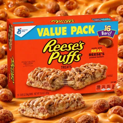 Produktbild von Reese's Puffs Cereal Treats Riegel 16 x 24g Vorratspack