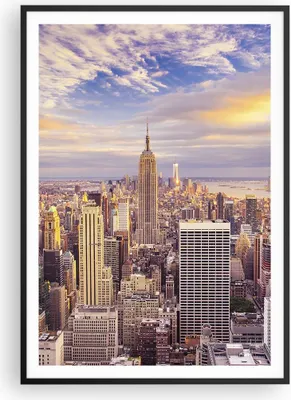 Produktbild von Gerahmtes Poster - Schwarzer Rahmen - New York Stadt - 70x100 cm - Wand Bild - Wanddeko - Wandbilder - Kunstposter - Wandposter - Bilderrahmen - Bilder - Kunstdruck - Wandbild - P2BPA70x100-3638