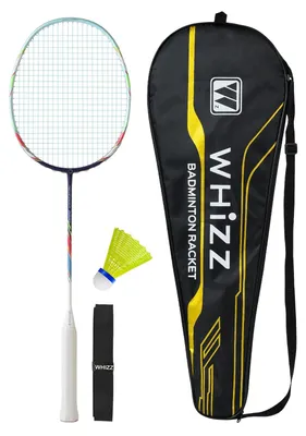 Produktbild von Komplett aus Carbon-Graphit gefertigter Badminton-Schläger mit Tragetasche