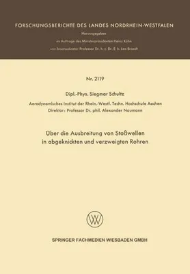 Obrázek produktu pro Über die Ausbreitung von Stoßwellen in abgeknickten und verzweigten Rohren