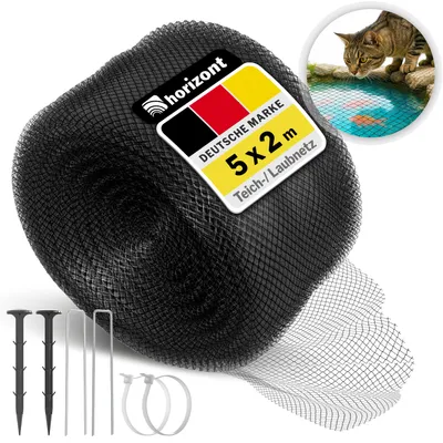 Produktbild von horizont Teichnetz | feinmaschig | schwarz | 5 x 2 m