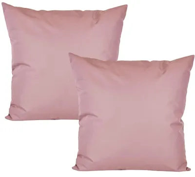 Produktbild von JACK 2er Set 50x50cm Outdoor Kissenhülle Kissenbezug Wasserfest Sitzkissen Lounge Kissen Garten Stuhl Lotus Effekt, Farbe:Altrosa