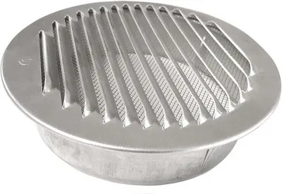 Productafbeelding van Ventilatierooster 80 mm - Aluminium - Weerbestendig - Voor buitenmontage