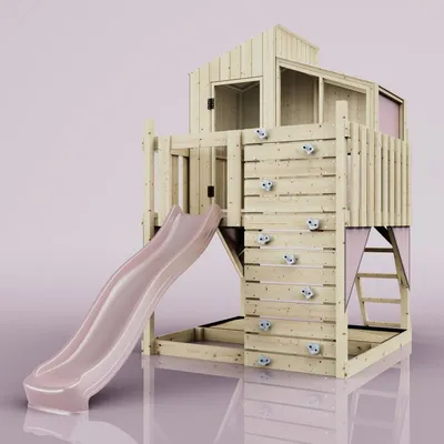 Produktbild von OutdoorToys Spielhaus Komet aus Holz in Rosa