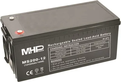 Image de MHPower MS200-12 AGM 12V 200Ah, borne T3 (M8)